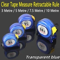 Clear 3 / 5 / 7.5 / 10 Metre Tape Measure Retractable Rule Pocket Tool DIY Gift