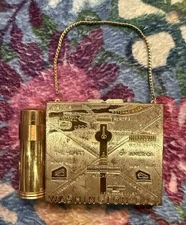 Vintage Makeup Compact Case Lipstick  Washington DC Strap Broken