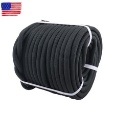 1/2" 150' Black Double Braided Polyester Rope Strong Arborist Tree Rigging Rope