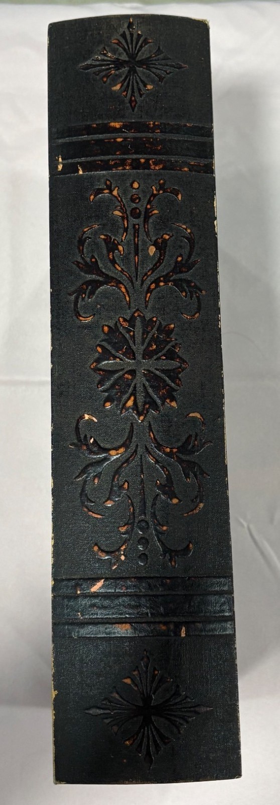 Vintage Style Decorative Faux Book Hidden Storage Box With Velvet Lining Keys