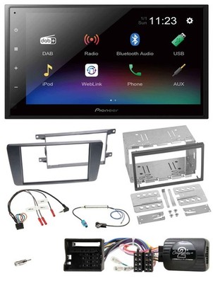 Pioneer USB Bluetooth DAB 2DIN Lenkrad Autoradio für Skoda Octavia 04-13 Scout