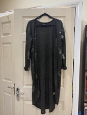 RARE Drop Dead “Join Us” Occult Longline Cardigan UK 12. Gothic, Grunge.