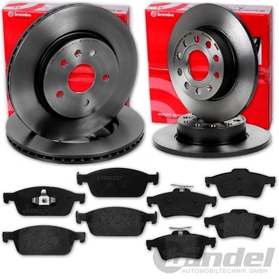 brembo BREMSSCHEIBEN + BELÄGE VORNE + HINTEN passend für FORD KUGA II 2 MK2