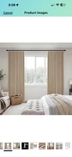 Linen Curtains Pinch Pleat- Size 40x84 / 2 Panels