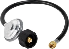 2 FT Universal Grill Regulator and Hose for Most LP Gas Grill, 2FT, Black 