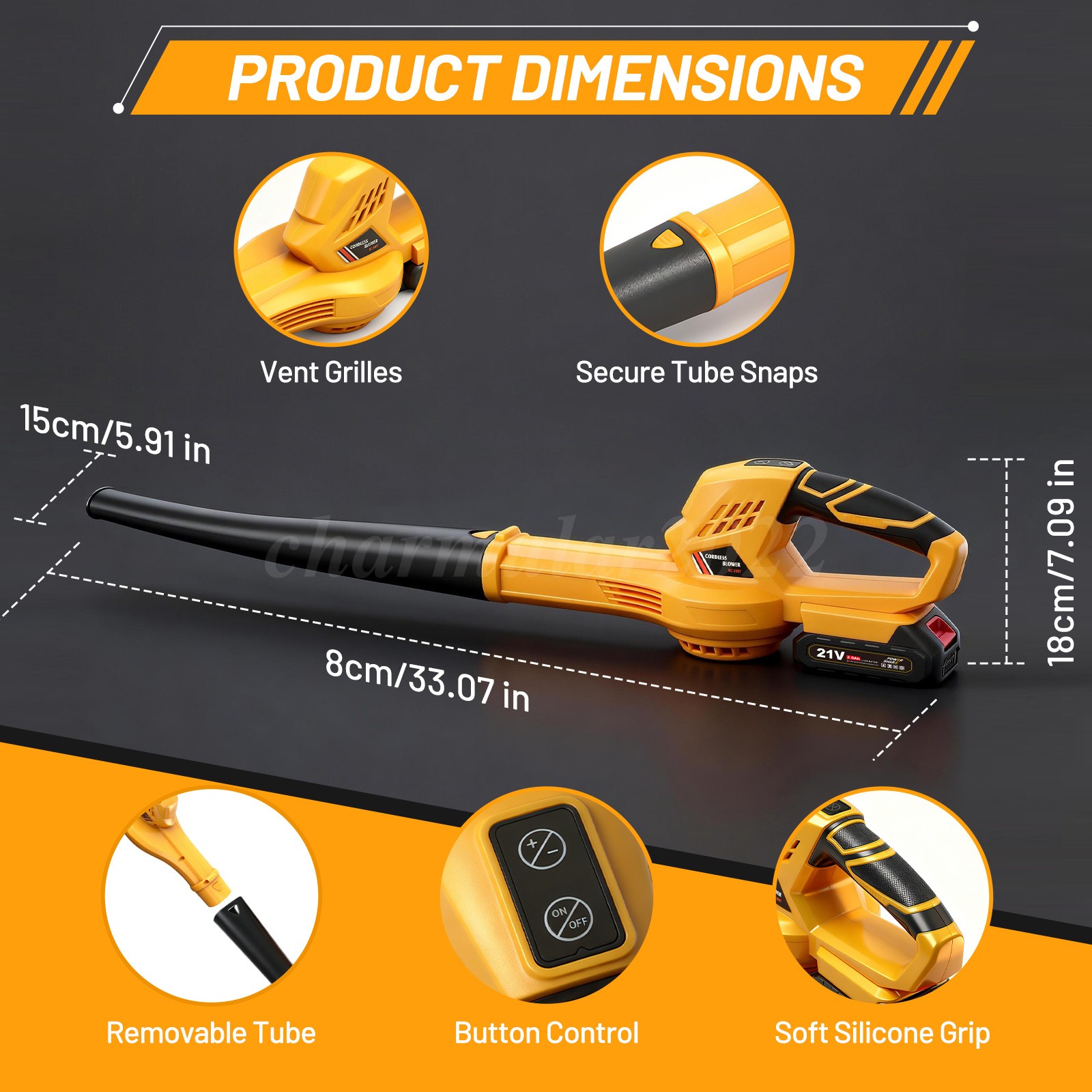 Cordless Leaf Blower 6 Speed Levels & 160CFM 111MPH Electric with 2 Batteries US