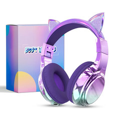 Unicorn Wireless Headphones for Kids Girls Bluetooth Earphones Foldable Cat Ear