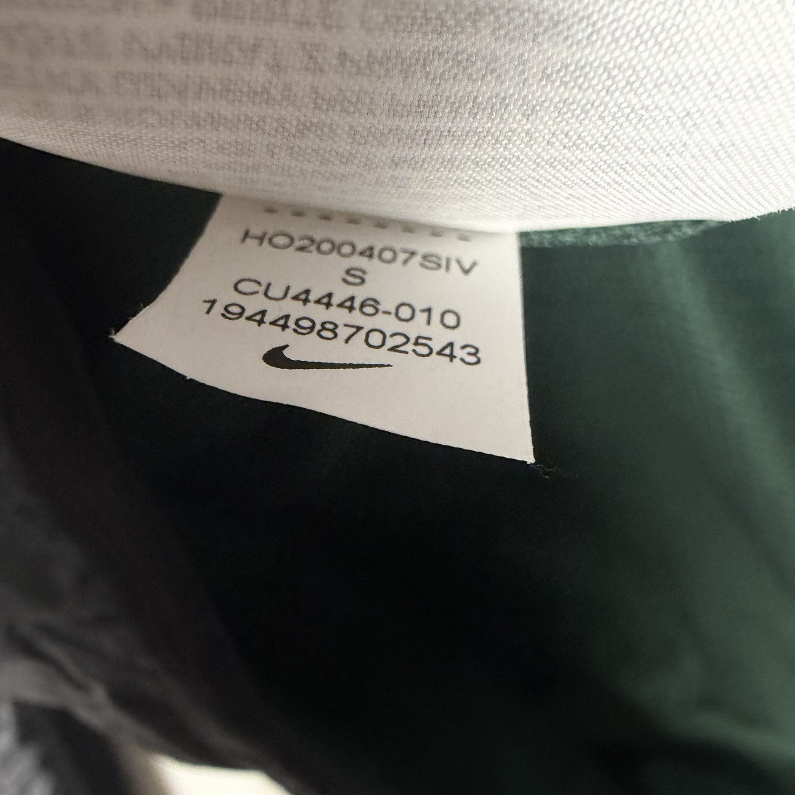 Nike Heritage Sherpa Jacket Fleece Windrunner Black Green Mens Small image 7