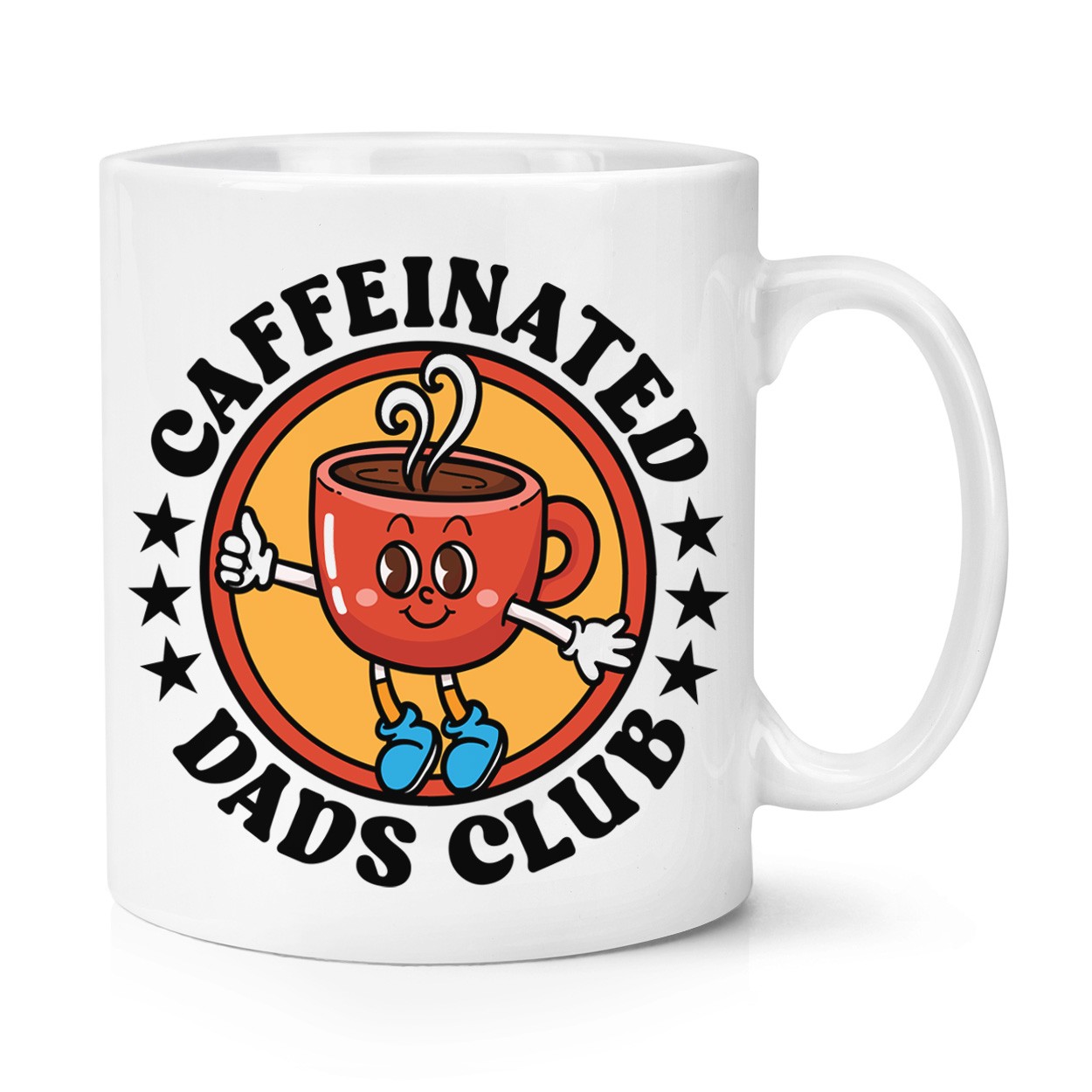 Caffeinated Dads Club 10oz Mug Cup Funny Joke Fathers Day Best