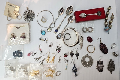 Vintage Unique Jewelry Lot Earrings and Things