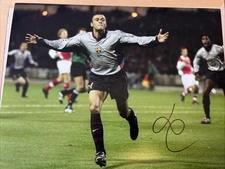 Luis Enrique Signed 16 X 12 Photo Barcelona  AFTAL COA Proof