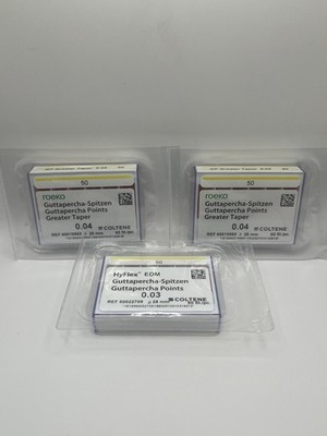 Roeko Coltene Guttapercha Spitzen HyFlex EDM 2x 0.04 1x 0.03  (MHD 2025)