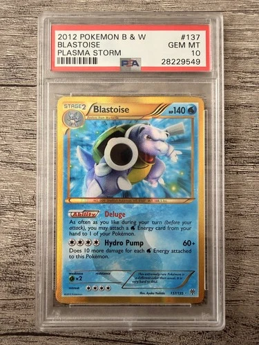 Pokemon Blastoise Plasma Storm Holo Secret Rare #137 PSA 10 Gem Mint - Pop 46