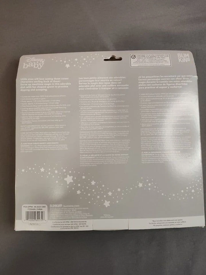 Juego de alimentación de silicona de 2 piezas para bebé Bumkins Disney Ariel verde aguamarina Foto 2 de 3