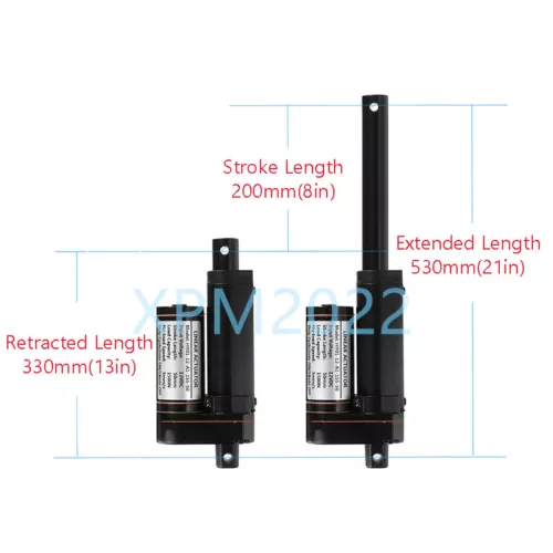 Motor Actuador Lineal 2~40 Pulgadas 12V 24V 220lbs 1000N Alta Velocidad 15mm/s Impermeable - Imagen 27 de 45