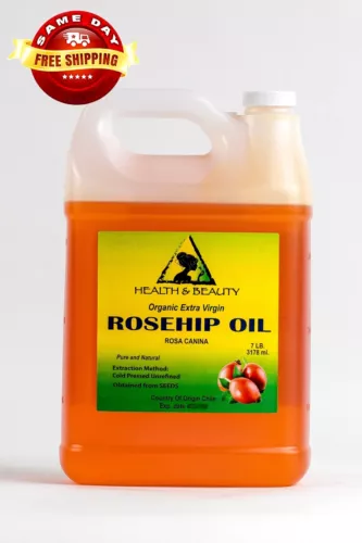 ROSEHIP SEED OIL UNREFINED ORGANIC EXTRA VIRGIN COLD PRESSED PREMIUM PURE 7 LB