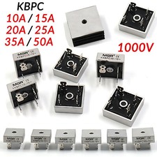 10/15/20/25/35/50A 1000V Metal Case Single Phases Diode Bridge Rectifier KBPC