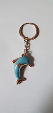 CUTE BLUE DOLPHIN KEYCHAIN