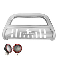 Black Horse Bull Bar Skid Plate Stainless W5.3led Fit 2006-2008 Dodge Ram 1500