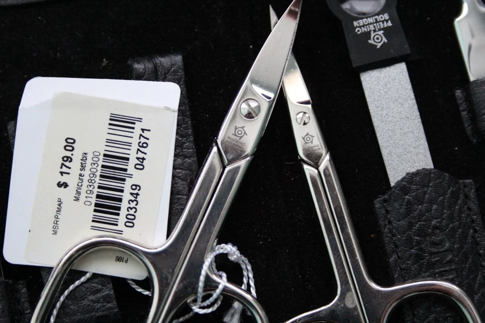 Pfeilring 6pc Manicure Set Scissors Tweezer W/BLACK CASE Germany 0193890300 - Image 2 of 3