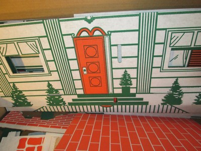 vintage cardboard dollhouse