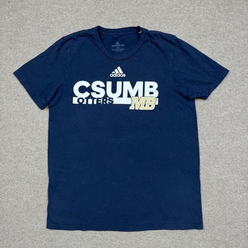 Adidas T Shirt Men Size M Blue CSUMB Otters Short Sleeve NCAA Football ...