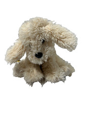 Dan Dee 9" Creme Puppy Dog Plush Stuffed Animal white Hearts bow small