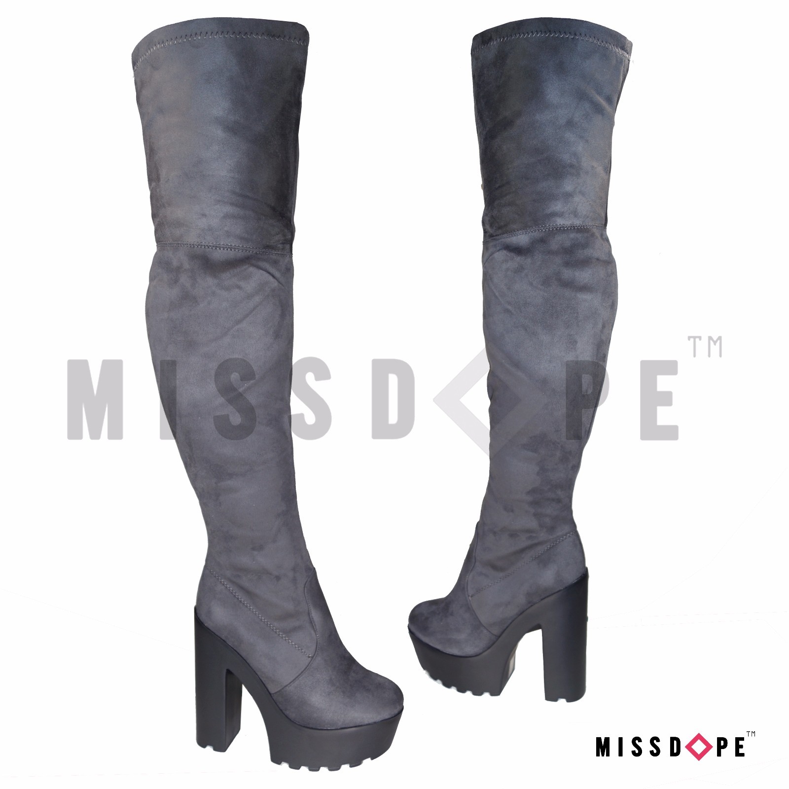 thigh high skinny boots