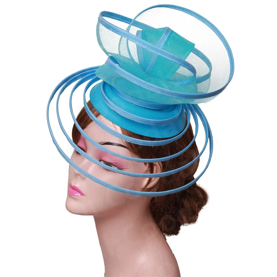 Church Fascinator Hat Wedding Mesh Headpiece Women Party Banquet Chapeau Cap.. - Image 3 of 4