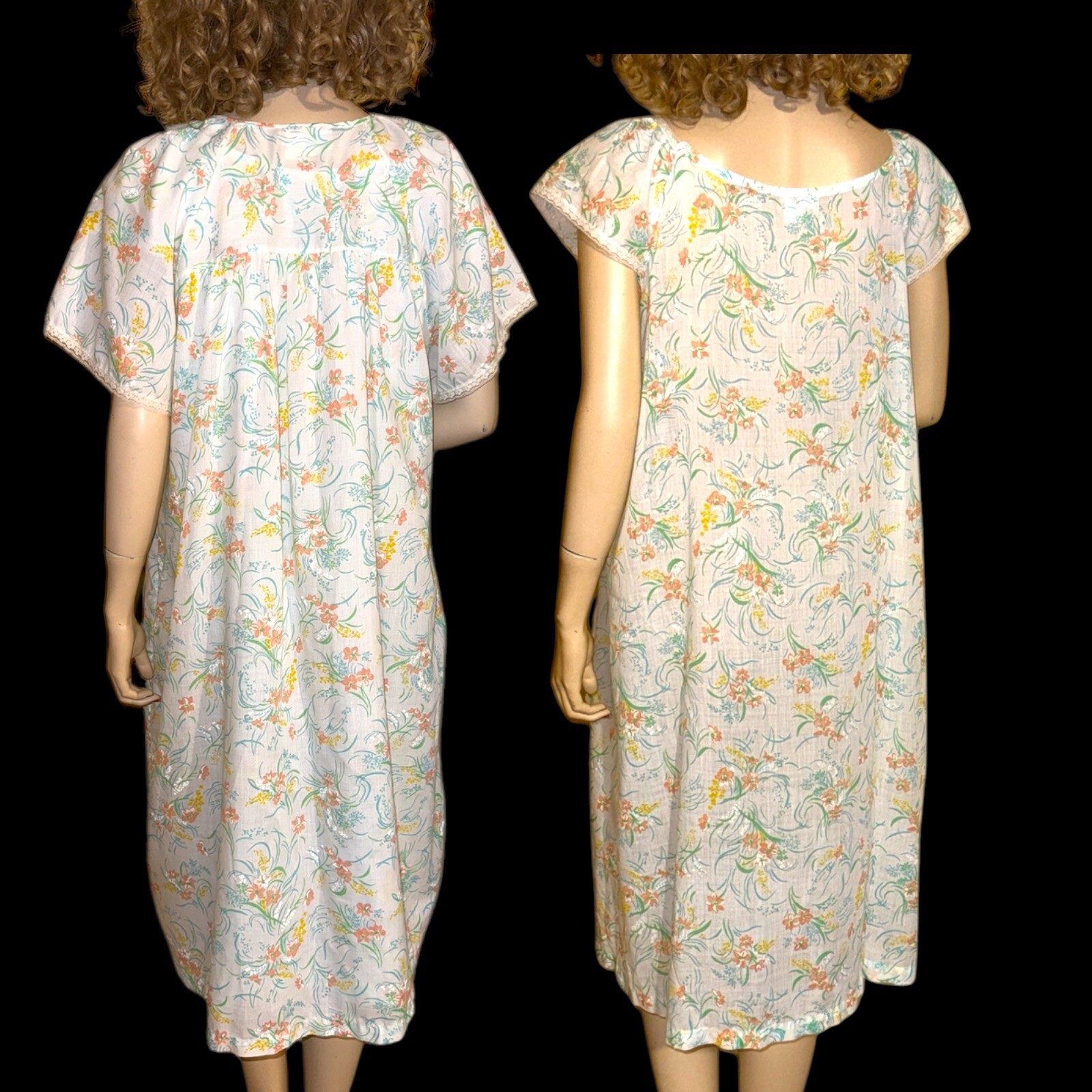 Vintage JCPenney Floral Misses Robe Duster Housec… - image 11