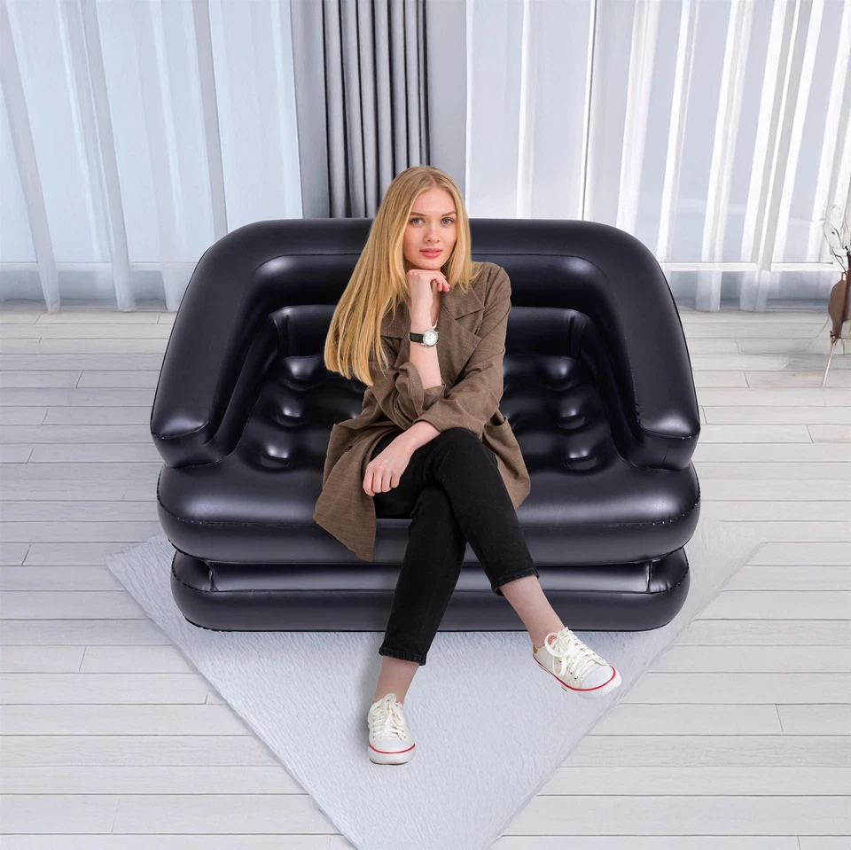 Luftsofa Schlafsofa Sofa Schlaffunktion aufblasbar Couch Luftbett Luftmatratze - Bild 2 von 4