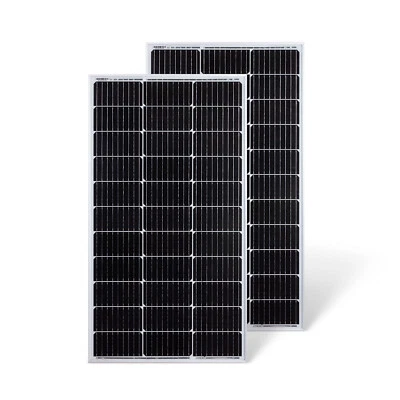 2x 100W Monokristallin Solarmodul Photovoltaik Solarpanel = 200 Watt Solarmodule