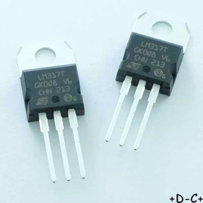 STMICROELECTRONICS LM317T régulateur ajustable +1.2V/37V 1.5A TO-220 STM RoHS (lot de 2)