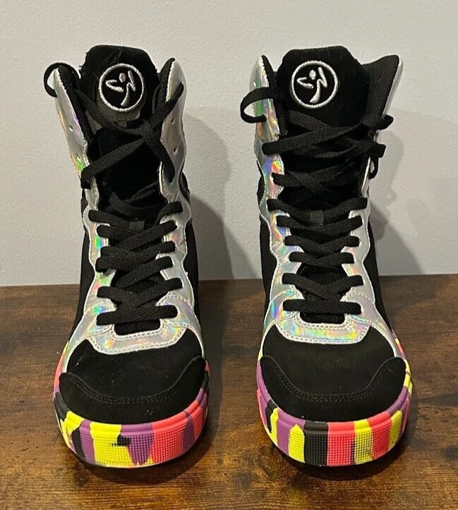 ZUMBA Street Elevate HIGH TOP SHOES TRAINERS Boots DANCE FITNESS Lace-up Size 8 - Image 2 of 4