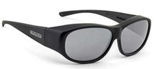Jonathan Paul Polarized Fitover Sunni Small Satin Black Polarvue Grey Sunglasses