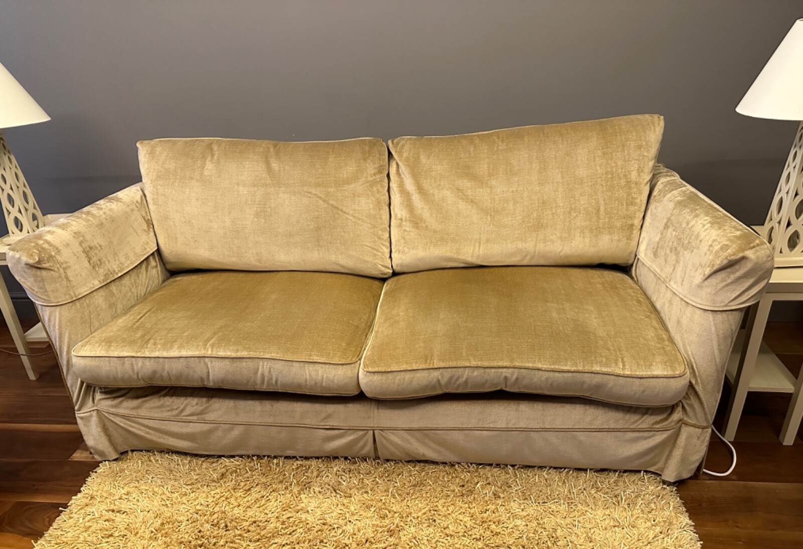 Extra Large 2 Seater Velvet Sofa used (Laura Ashley) eBay