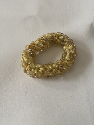 Yellow And Orange Spring Faceted Crystal Beaded Bracelet `by Same Sky