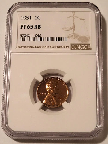 1951 Lincoln Wheat Cent Proof PF65 RB NGC