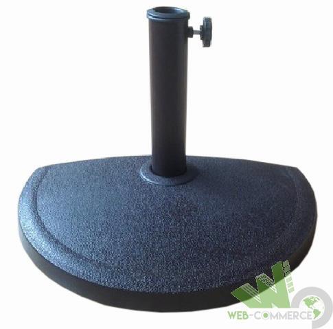 BASE PER OMBRELLONE A PARETE APPOGGIO SEMICERCHIO POLIRESINA KG9 50CM PALO 36-48