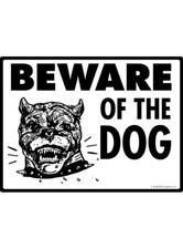 Warning Beware of Pit Bull Dog Exterior Rustproof Aluminum Dog Sign - 12" x 9"