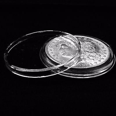Peace /& Ike Dollars 50 Airtite Coin Capsule Holders w BLACK Rings For Morgan