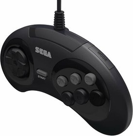 Retro-Bit Official Sega Genesis Controller 6-Button Arcade Pad - Black