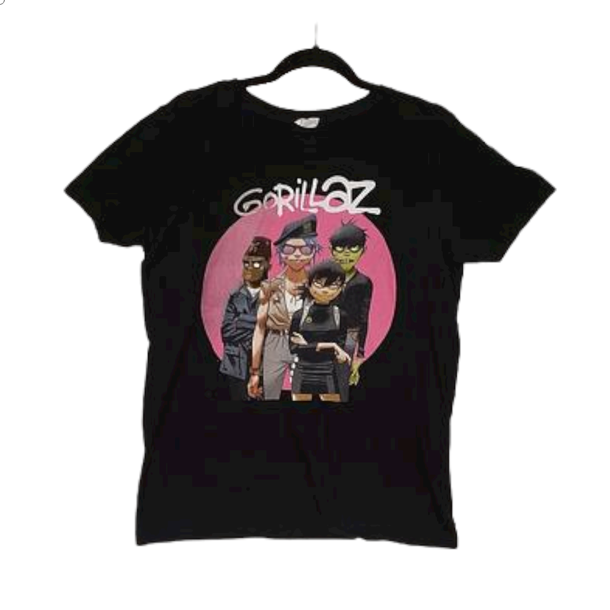 Pacific Gorillaz Band Graphic T-Shirt Logo Crew Neck Black Men's