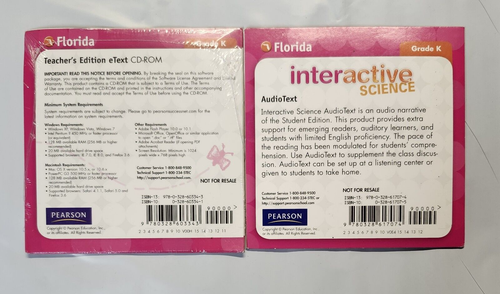 Interactive Science Lot of 2 Grade K Teacher eText CD-ROM + AudioText VG Pearson - Picture 2 of 4