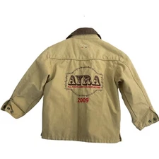 Youth Rodeo Coat Cowboy 4/5  Tan Snap 2009 AYRA Western Retro Trench Youth