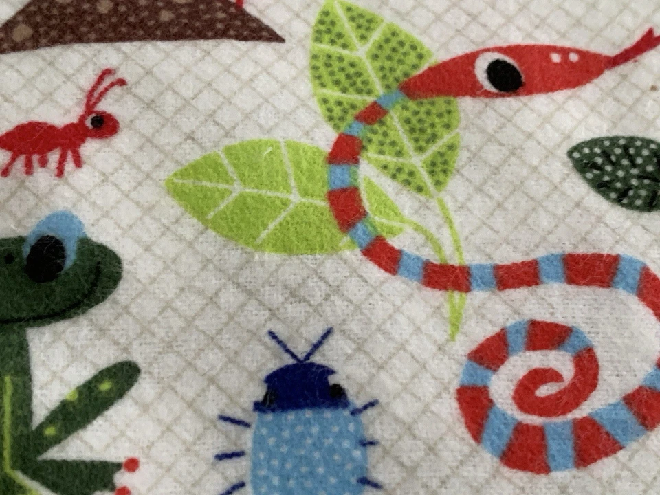 Edredón/tiro bebé hecho a mano 36x 36 manta leones monos caca tigre animales Foto 4 de 4