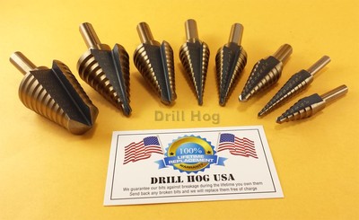 Drill Hog  Step Drill Bit Set M7 Molybdenum Step Bit UNIBIT Lifetime Warranty