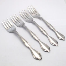 Oneida Cantata Salad Forks Community Stainless Steel Glossy Set of Four