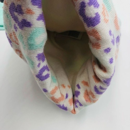 Brand New Girls' Toddler Nike Leopard Print Beanie and Mittens Set Multicolored - Picture 4 of 6
