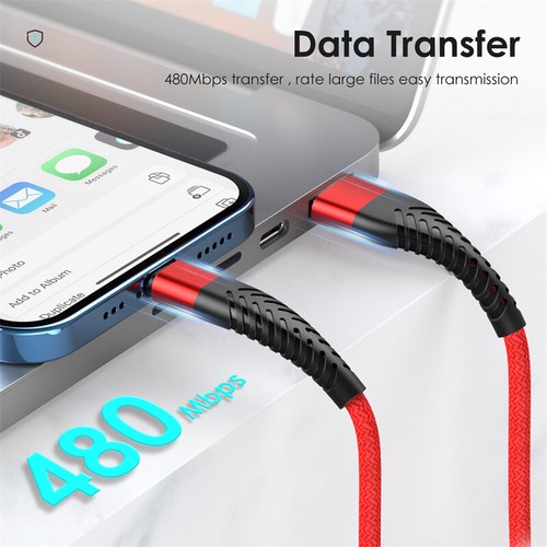 1M 2M 3M Long Fast Charging USB Charger Cable For iPhone 11 12 13 14 7 8 6 Plus - Picture 4 of 13